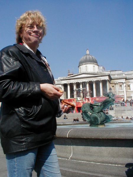 Svacinka na Trafalgar square